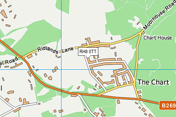 RH8 0TT map - OS VectorMap District (Ordnance Survey)