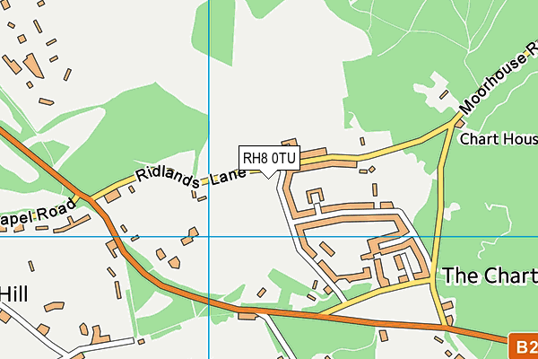 RH8 0TU map - OS VectorMap District (Ordnance Survey)