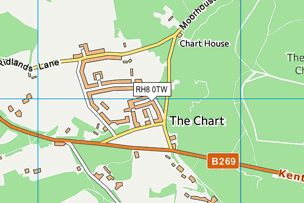 RH8 0TW map - OS VectorMap District (Ordnance Survey)