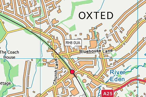 RH8 0UA map - OS VectorMap District (Ordnance Survey)