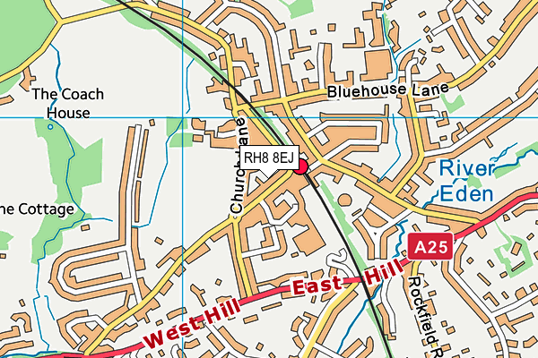 RH8 8EJ map - OS VectorMap District (Ordnance Survey)