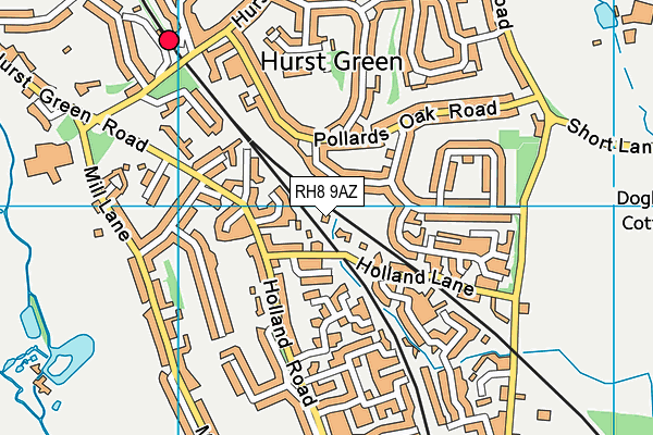 RH8 9AZ map - OS VectorMap District (Ordnance Survey)