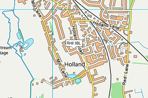 RH8 9BL map - OS VectorMap District (Ordnance Survey)