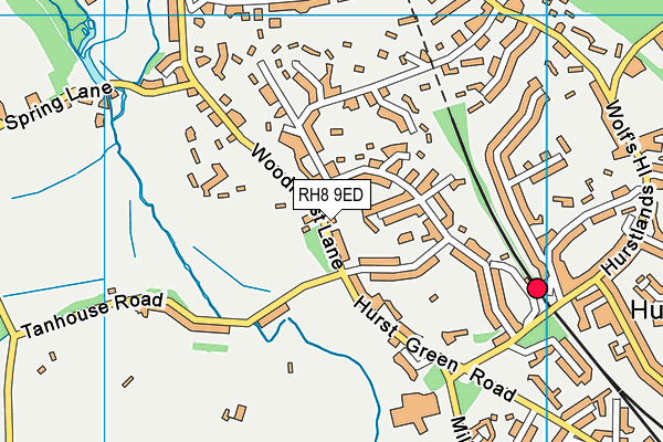 RH8 9ED map - OS VectorMap District (Ordnance Survey)