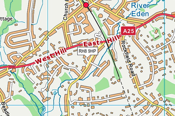 RH8 9HP map - OS VectorMap District (Ordnance Survey)