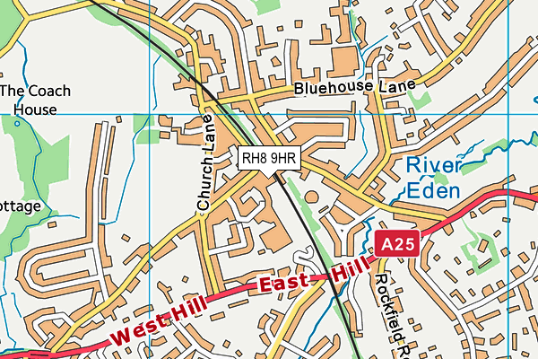 RH8 9HR map - OS VectorMap District (Ordnance Survey)