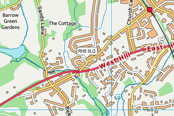 RH8 9LQ map - OS VectorMap District (Ordnance Survey)