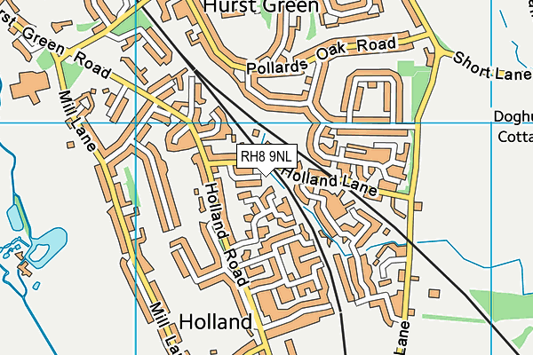 RH8 9NL map - OS VectorMap District (Ordnance Survey)