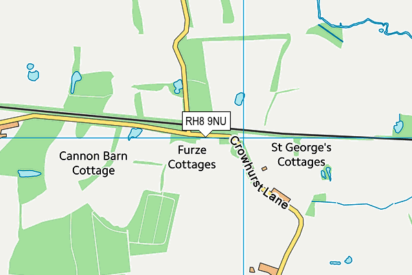 RH8 9NU map - OS VectorMap District (Ordnance Survey)