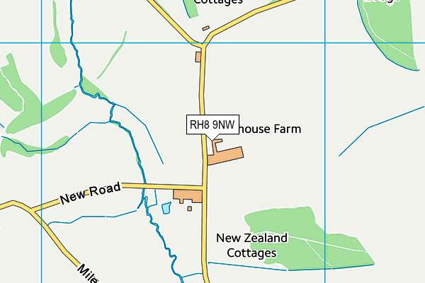 RH8 9NW map - OS VectorMap District (Ordnance Survey)