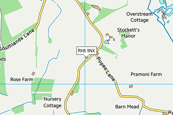 RH8 9NX map - OS VectorMap District (Ordnance Survey)