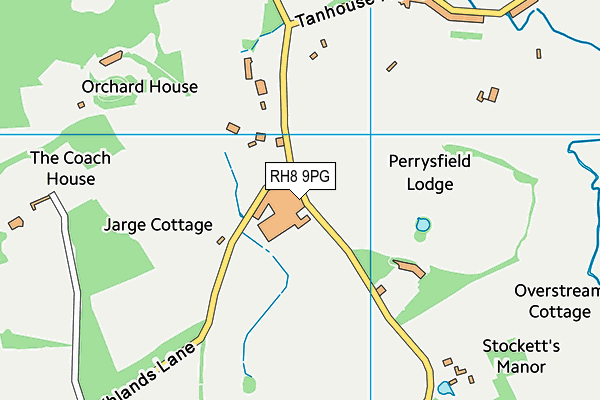 RH8 9PG map - OS VectorMap District (Ordnance Survey)