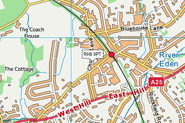 RH8 9PT map - OS VectorMap District (Ordnance Survey)