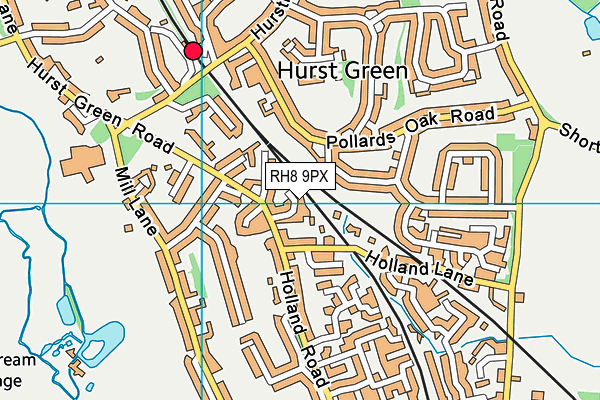 RH8 9PX map - OS VectorMap District (Ordnance Survey)