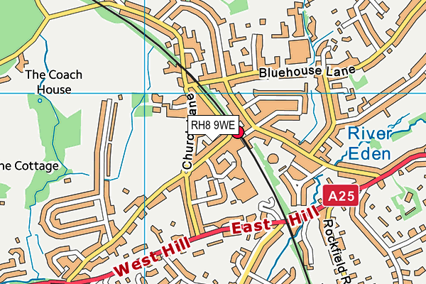 RH8 9WE map - OS VectorMap District (Ordnance Survey)