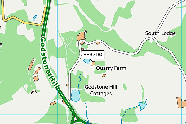 RH9 8DQ map - OS VectorMap District (Ordnance Survey)