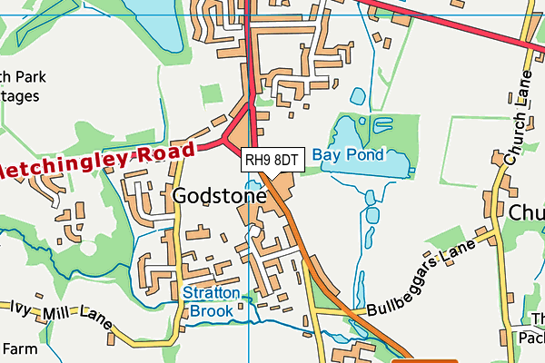 RH9 8DT map - OS VectorMap District (Ordnance Survey)