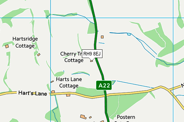 RH9 8EJ map - OS VectorMap District (Ordnance Survey)