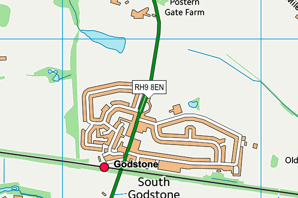 RH9 8EN map - OS VectorMap District (Ordnance Survey)