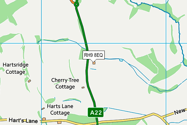 RH9 8EQ map - OS VectorMap District (Ordnance Survey)