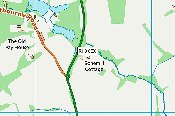 RH9 8EX map - OS VectorMap District (Ordnance Survey)