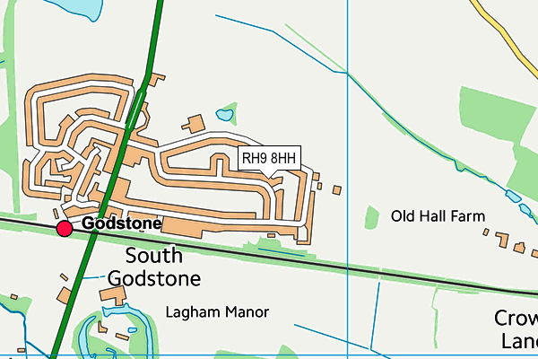 RH9 8HH map - OS VectorMap District (Ordnance Survey)