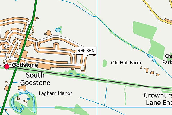 RH9 8HN map - OS VectorMap District (Ordnance Survey)