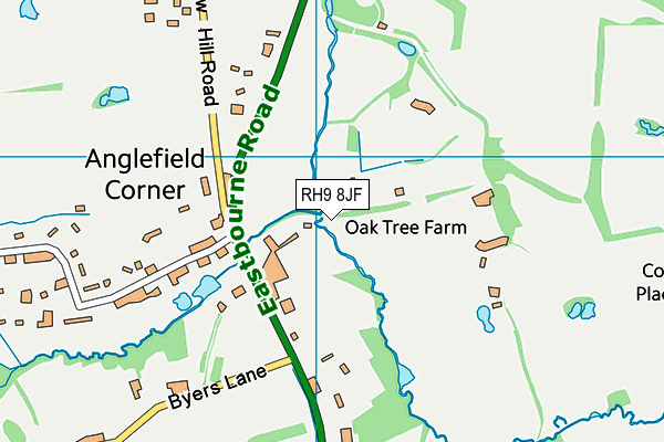 RH9 8JF map - OS VectorMap District (Ordnance Survey)