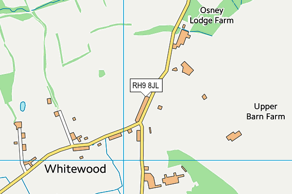 RH9 8JL map - OS VectorMap District (Ordnance Survey)