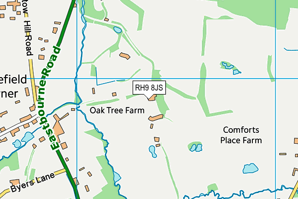 RH9 8JS map - OS VectorMap District (Ordnance Survey)