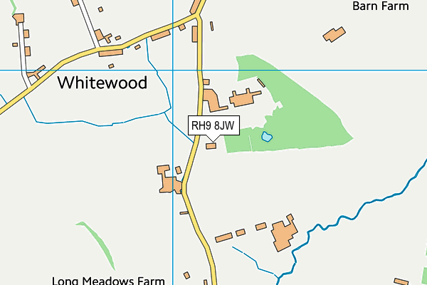 RH9 8JW map - OS VectorMap District (Ordnance Survey)