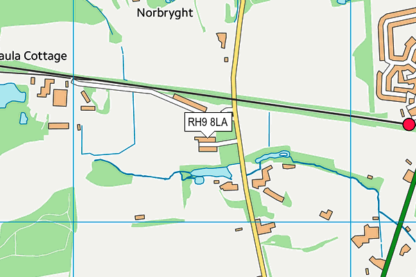 RH9 8LA map - OS VectorMap District (Ordnance Survey)