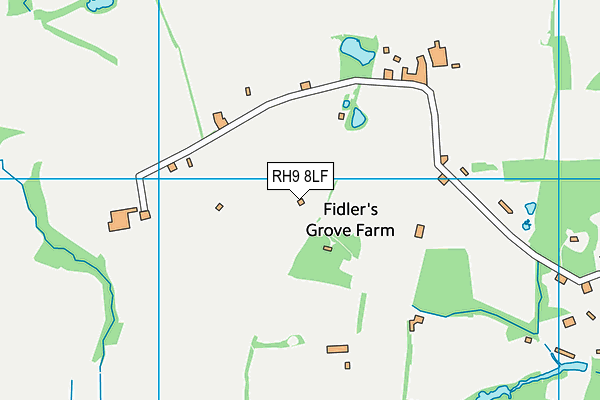 RH9 8LF map - OS VectorMap District (Ordnance Survey)