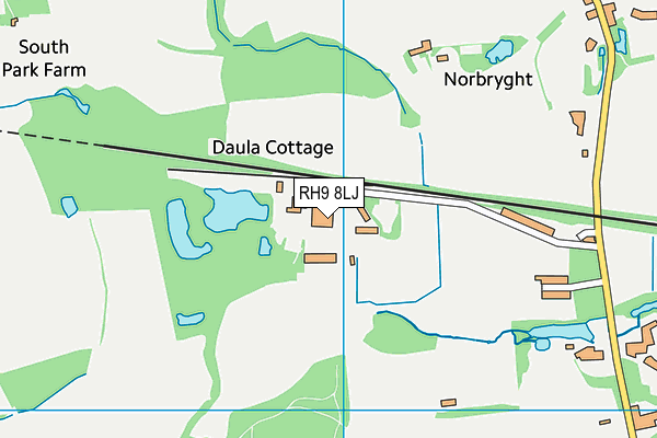 RH9 8LJ map - OS VectorMap District (Ordnance Survey)