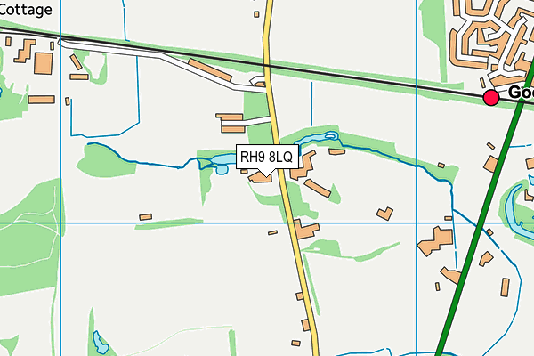 RH9 8LQ map - OS VectorMap District (Ordnance Survey)