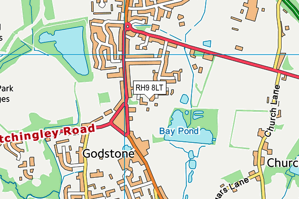 RH9 8LT map - OS VectorMap District (Ordnance Survey)