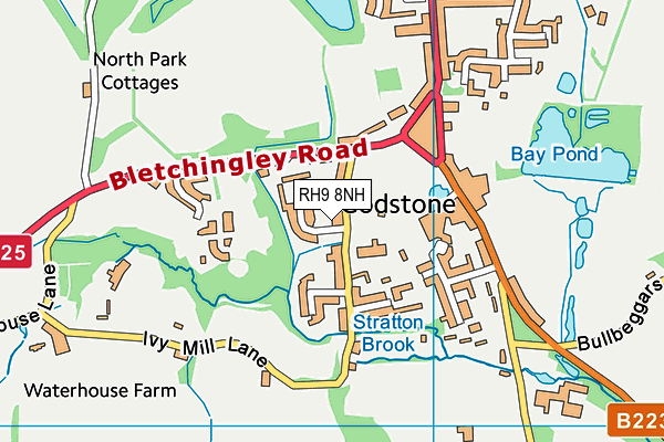 Godstone Primary and Nursery School map (RH9 8NH) - OS VectorMap District (Ordnance Survey)