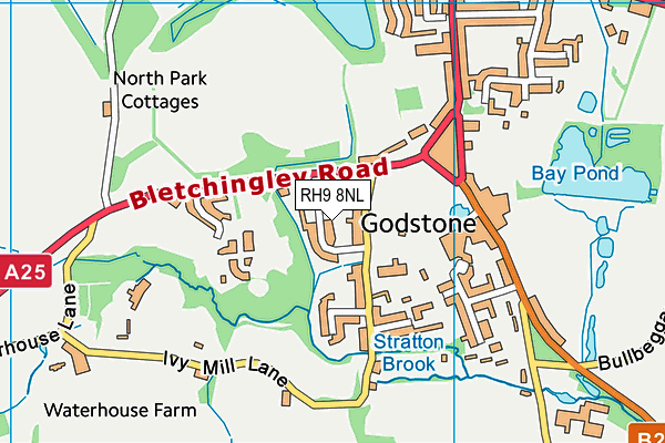 RH9 8NL map - OS VectorMap District (Ordnance Survey)