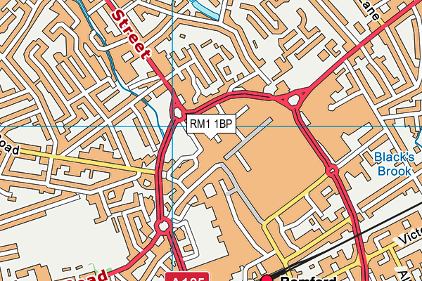 RM1 1BP map - OS VectorMap District (Ordnance Survey)