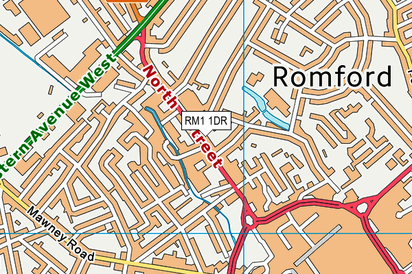 RM1 1DR map - OS VectorMap District (Ordnance Survey)