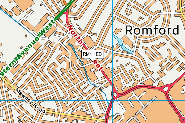 RM1 1ED map - OS VectorMap District (Ordnance Survey)