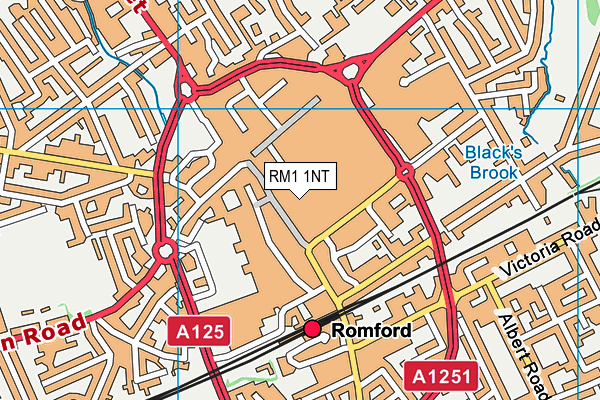RM1 1NT map - OS VectorMap District (Ordnance Survey)