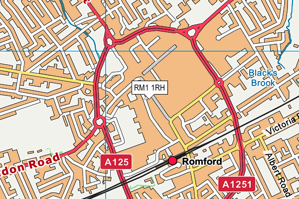 RM1 1RH map - OS VectorMap District (Ordnance Survey)