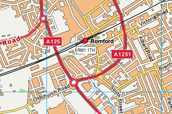 RM1 1TH map - OS VectorMap District (Ordnance Survey)