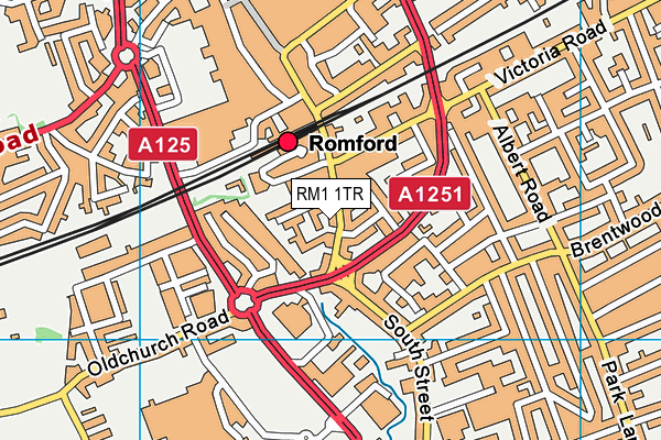 RM1 1TR map - OS VectorMap District (Ordnance Survey)