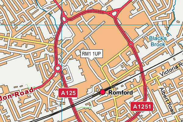 RM1 1UP map - OS VectorMap District (Ordnance Survey)