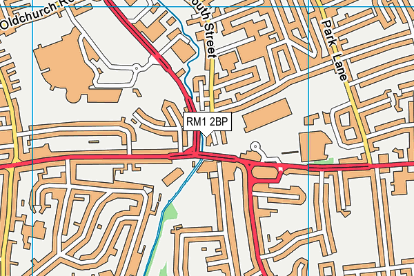 RM1 2BP map - OS VectorMap District (Ordnance Survey)