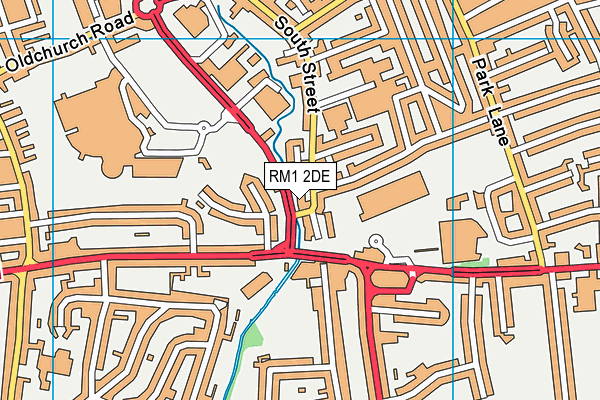 RM1 2DE map - OS VectorMap District (Ordnance Survey)