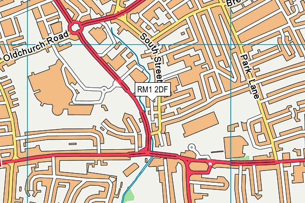 RM1 2DF map - OS VectorMap District (Ordnance Survey)