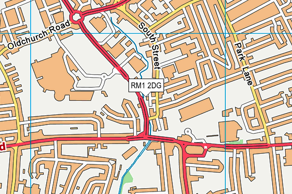 RM1 2DG map - OS VectorMap District (Ordnance Survey)